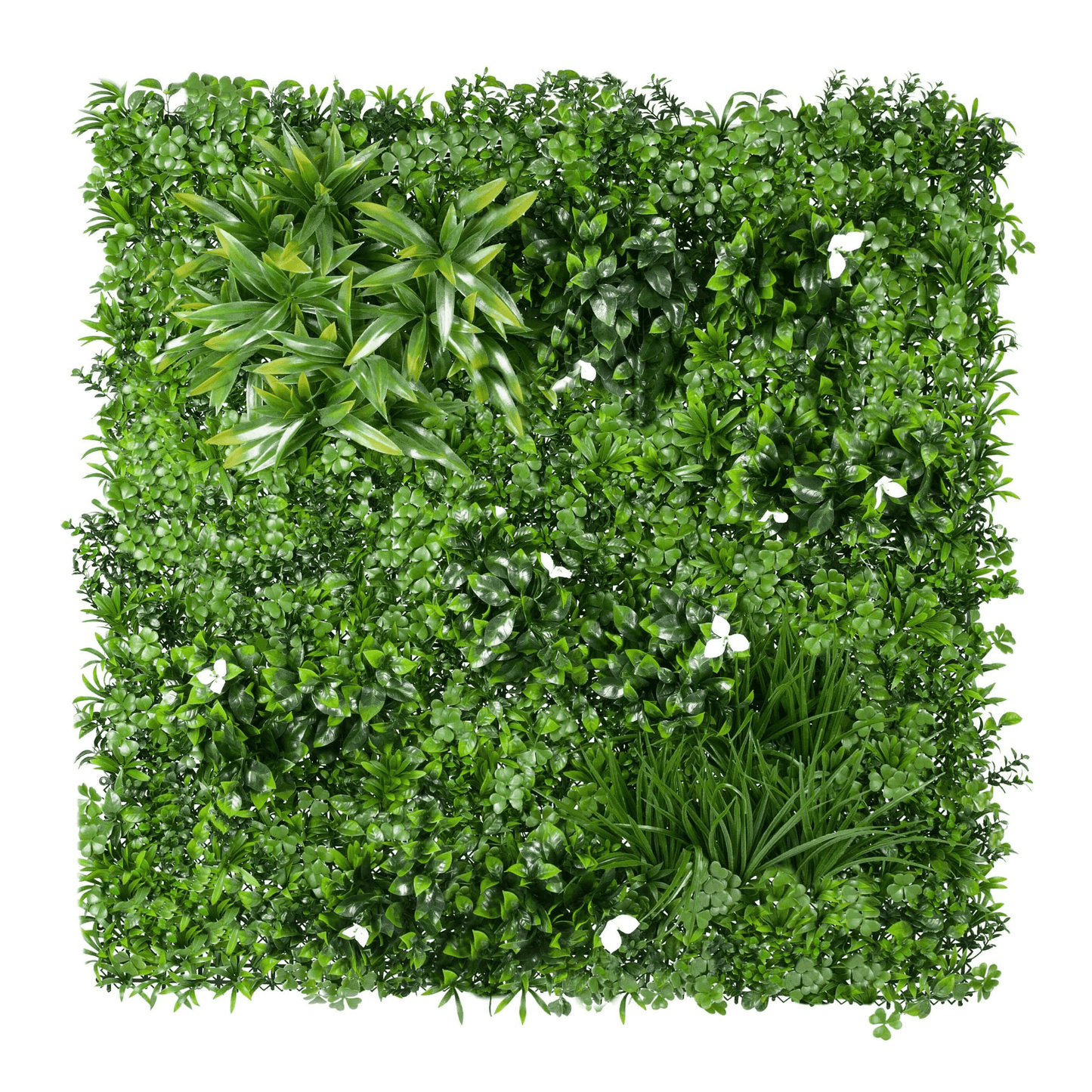 Sample Panel of White Oasis Artificial Vertical Garden (Small Sample) Commercial Grade UV Resistant