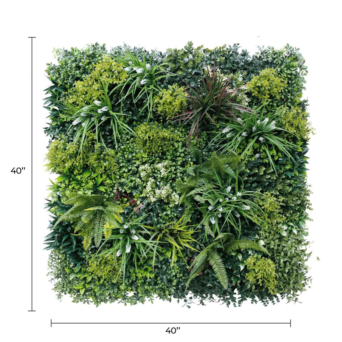 Ultra-Luxury Lush Spring Artificial Vertical Garden Green Wall 40" x 40" 11SQ FT Commercial Grade UV Resistant (Overstock Sale)