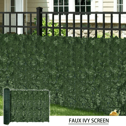 Faux Ivy Privacy Fence Shade Cloth Backing 120"L x 40"H 33SQ FT