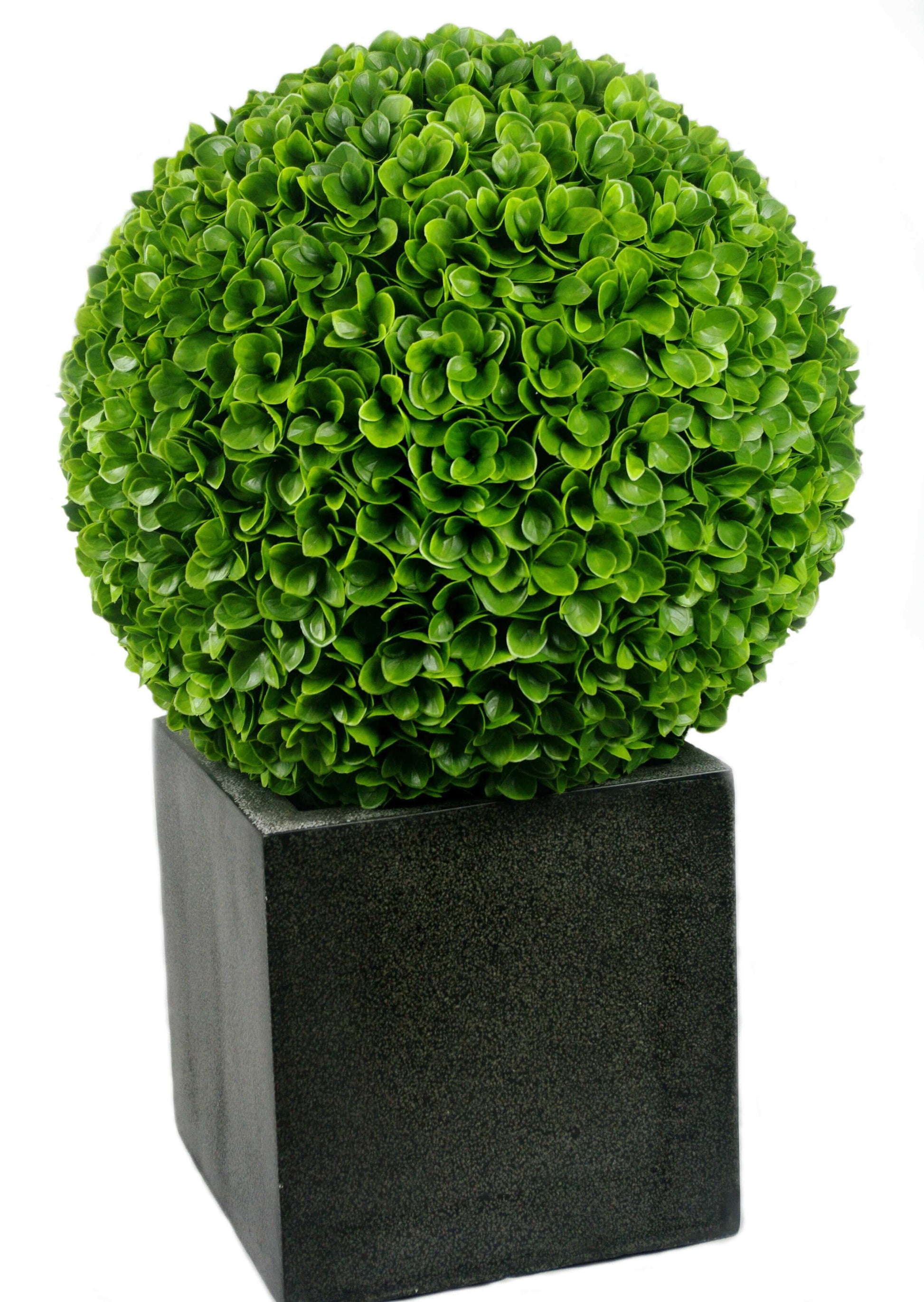 Artificial Rose Clover Topiary Ball 17" UV Resistant Set of 2