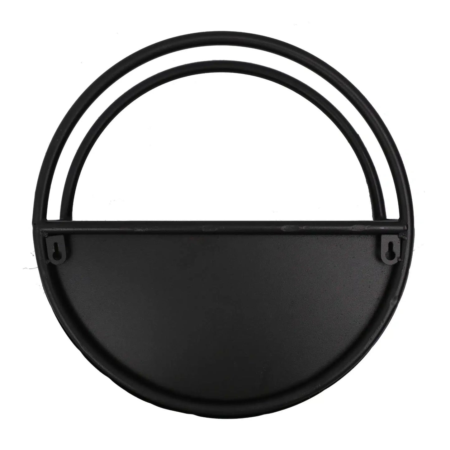 Premium Floating Half Moon / Semi Circle Metal Wall Planter | Onyx Black 35cm / 14"