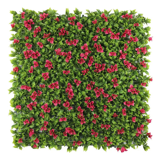 Artificial Flowering Pink Green Wall 40" x 40" 11SQ FT Commercial Grade UV Resistant