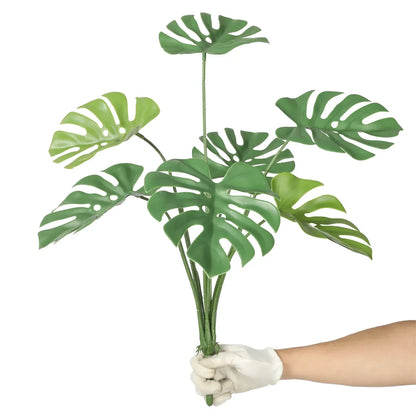 Artificial Monstera Split Leaf Philodendron Plant Stem 24" UV Resistant (Outdoor Proof)