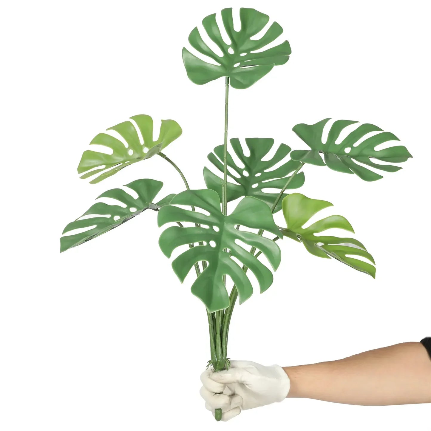 Artificial Monstera Split Leaf Philodendron Plant Stem 24" UV Resistant (Outdoor Proof)