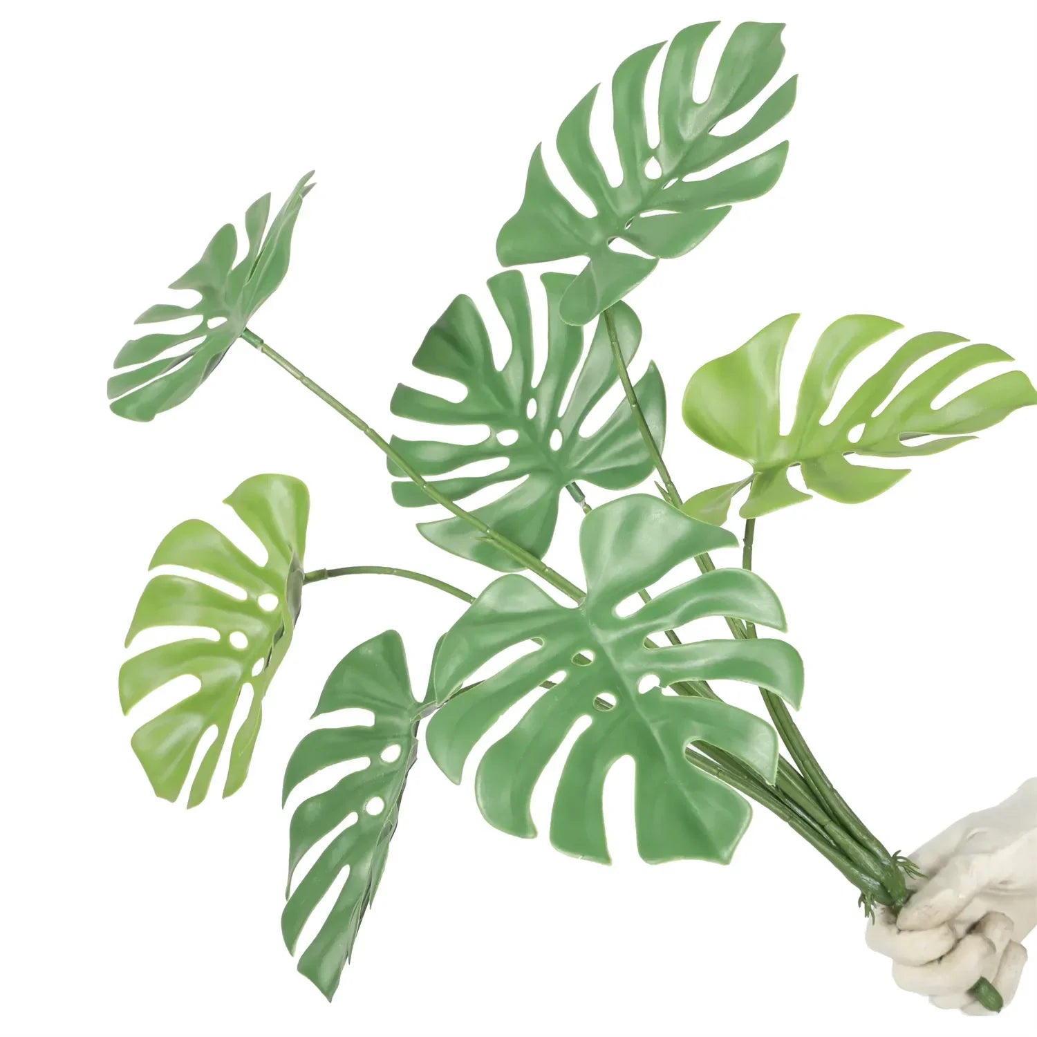 Artificial Monstera Split Leaf Philodendron Plant Stem 24" UV Resistant (Outdoor Proof)