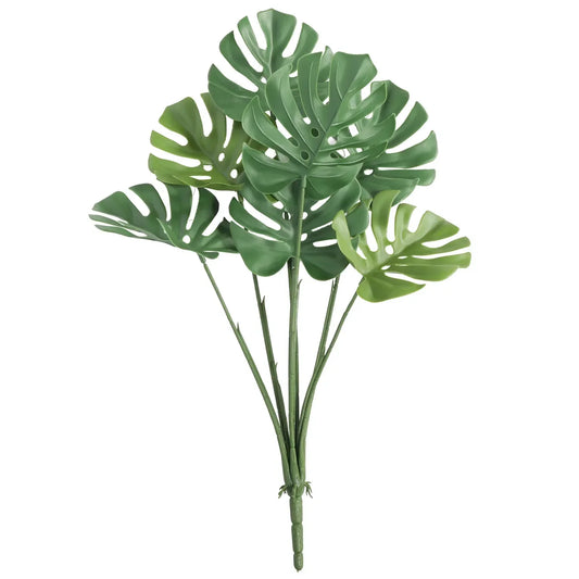 Artificial Monstera Split Leaf Philodendron Plant Stem 24" UV Resistant (Outdoor Proof)