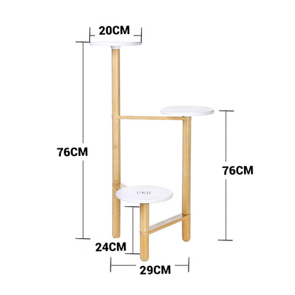 3 Level Adjustable Bamboo Plant Stand