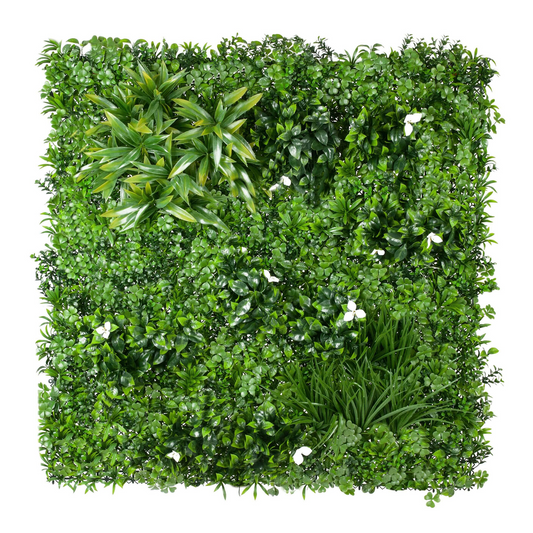 Sample Panel of White Oasis Artificial Vertical Garden (Small Sample) Commercial Grade UV Resistant