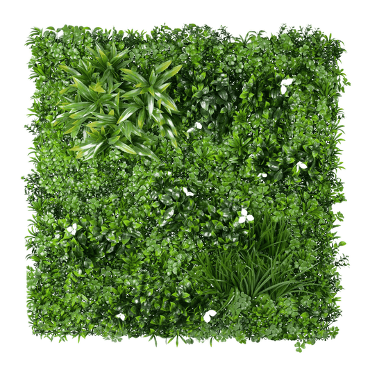 Luxury White Oasis Artificial Vertical Garden 40" x 40" 11SQ FT Commercial Grade UV Resistant