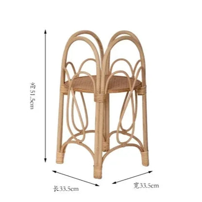 Natural Rattan Woven Plant Stand