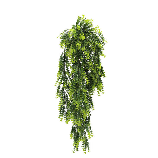 Artificial Hanging Vivid Green Dense Fern Plant 30" UV Resistant