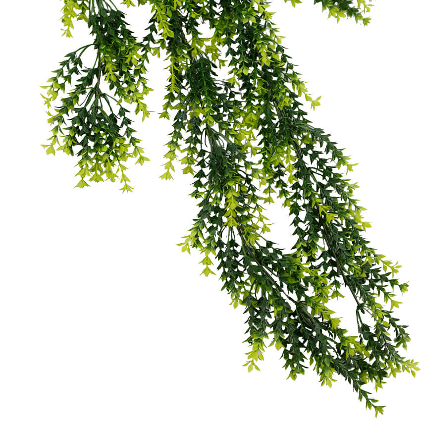 Artificial Hanging Vivid Green Dense Fern Plant 30" UV Resistant