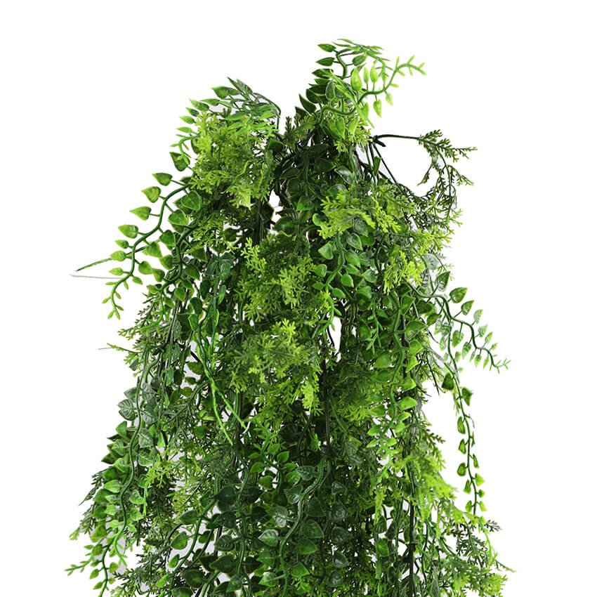 Artificial Hanging Dense Fern Plant Tropical Green 30" UV Resistant