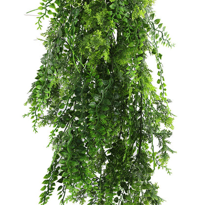 Artificial Hanging Dense Fern Plant Tropical Green 30" UV Resistant