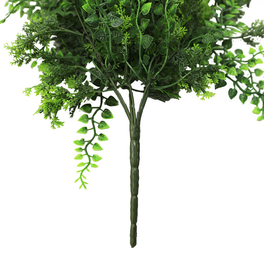 Artificial Hanging Dense Fern Plant Tropical Green 30" UV Resistant