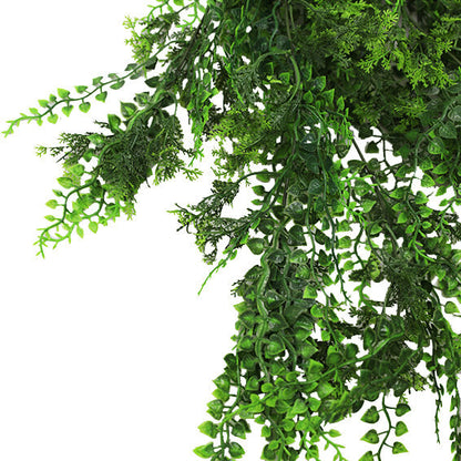 Artificial Hanging Dense Fern Plant Tropical Green 30" UV Resistant