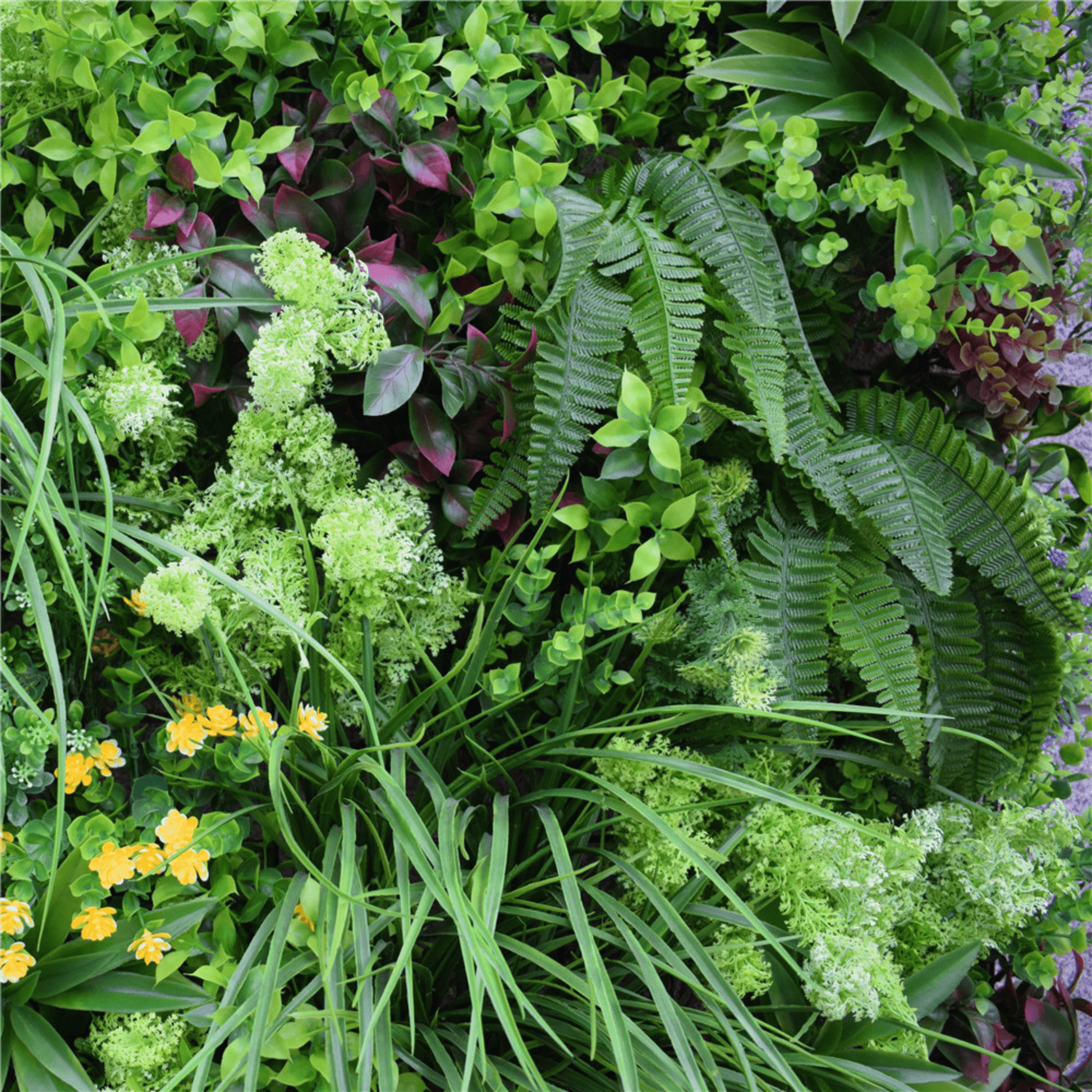 Sample Panel of Country Fern Artificial Vertical Garden (Small Sample) Commercial Grade UV Resistant