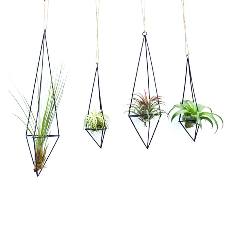 Metal Geometric Hanging Plant Pot