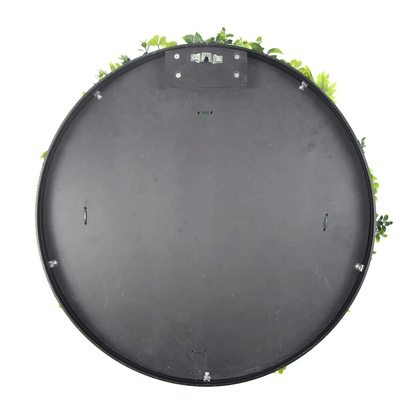 Luxury Artificial Green Wall Plant Wall Circle 20" Black Frame UV Resistant