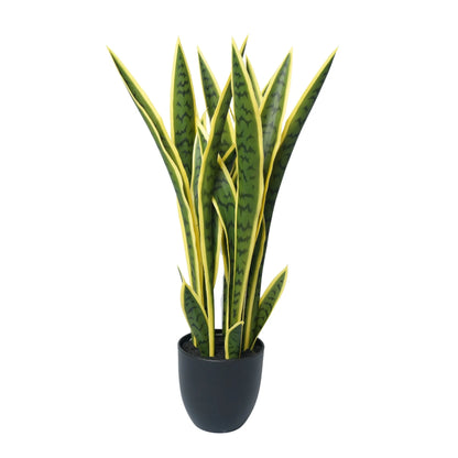 Set of 4 Artificial Yellow Tongue Plants (Snake Plant) - UV Resistant (Clearance)