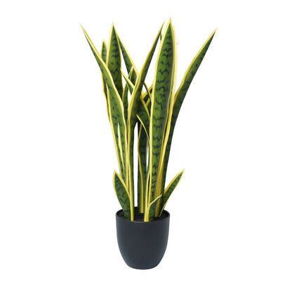 Set of 4 Artificial Yellow Tongue Plants (Snake Plant) - UV Resistant (Clearance)