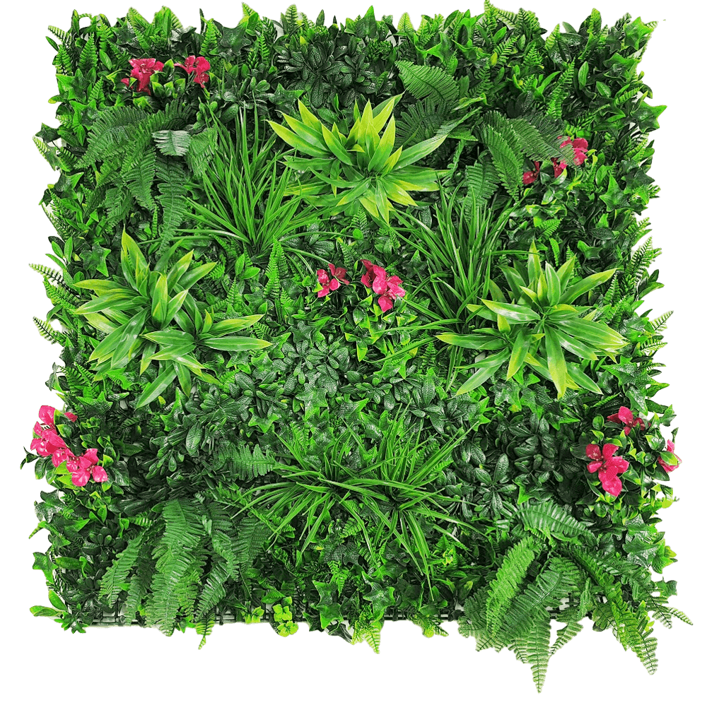 Luxury Pink Sensation Artificial Living Wall / Green Wall 40" x 40" 11SQ FT Commercial Grade UV Resistant