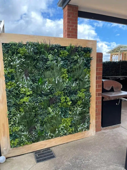 Luxury Garden of Eden 40" x 40" 11SQ FT Ultra Premium Metal Backed Commercial UV Green Wall NFPA Fire Resistant