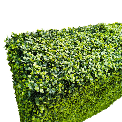 Premium Light Green Artificial Boxwood Hedge 30"L x 30"H Commercial Grade UV Resistant