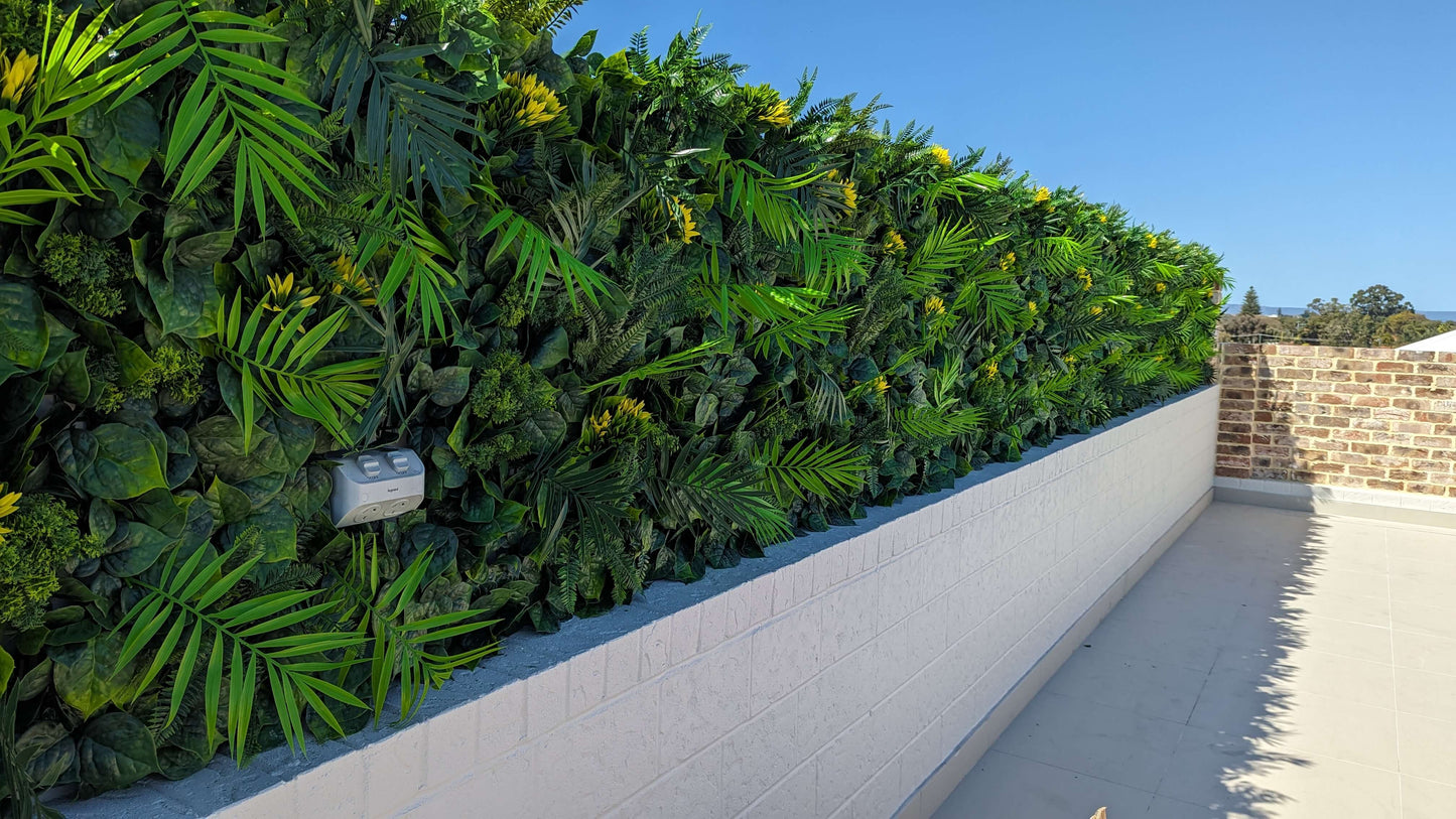 Luxury Flowering Hawaiian Sunrise Artificial Vertical Garden 40" x 40" 11SQ FT Commercial Grade UV Resistant