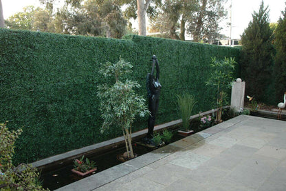 Sample Panel of Premium Dark Artificial Boxwood Wall (Small Sample) Commercial Grade UV Resistant