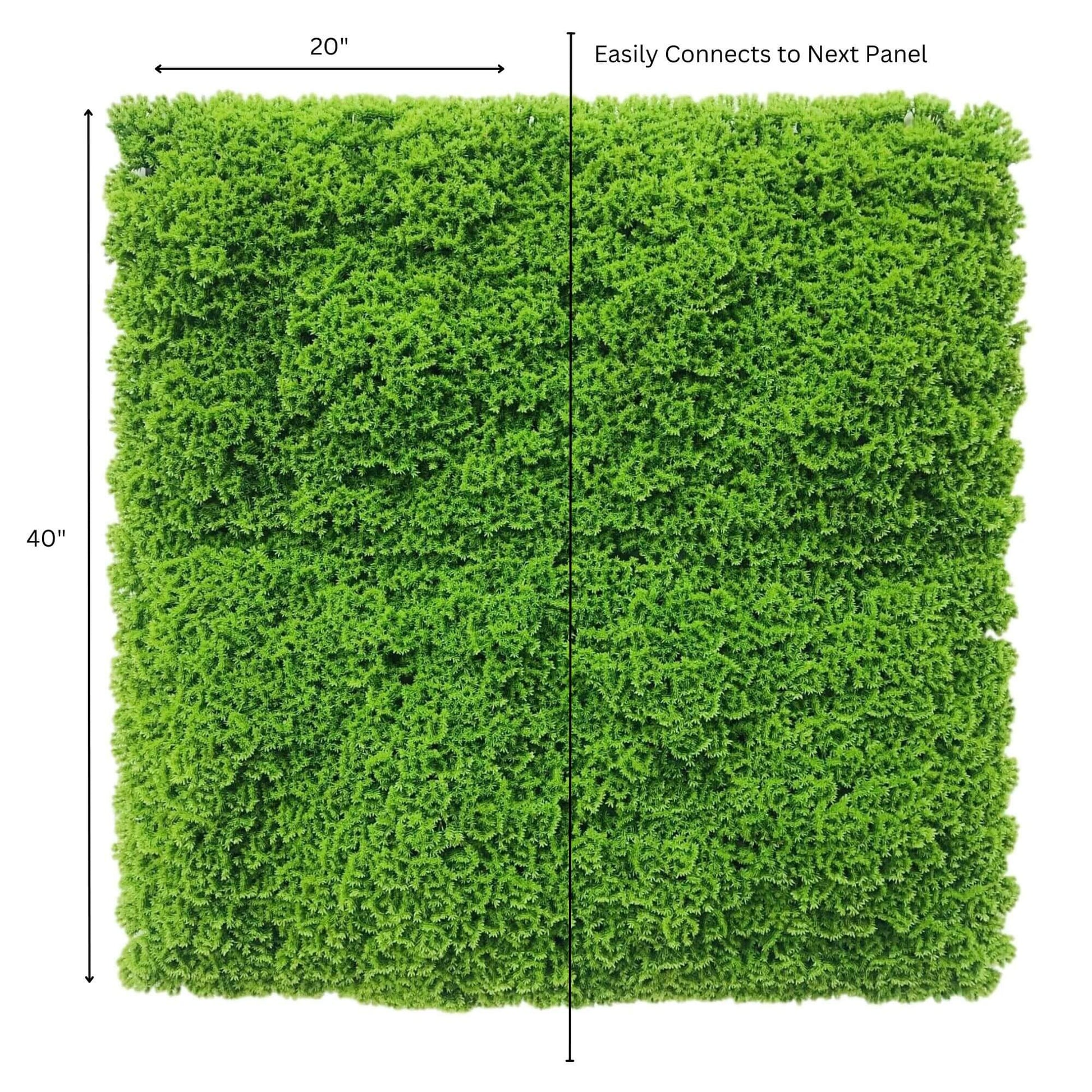 Faux Evergreen Moss Mat 40" x 20" 5.5 SQFT UV Resistant Commercial Grade UV Resistant