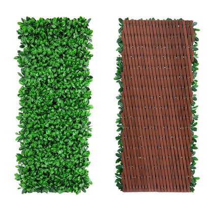 Expandable Faux English Laurel Trellis Privacy Fence (Variable Size) UV Resistant - 72" x 36"