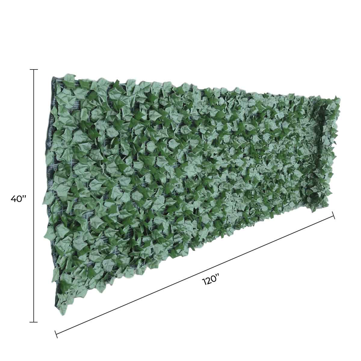 Faux Ivy Privacy Fence Shade Cloth Backing 120"L x 40"H 33SQ FT