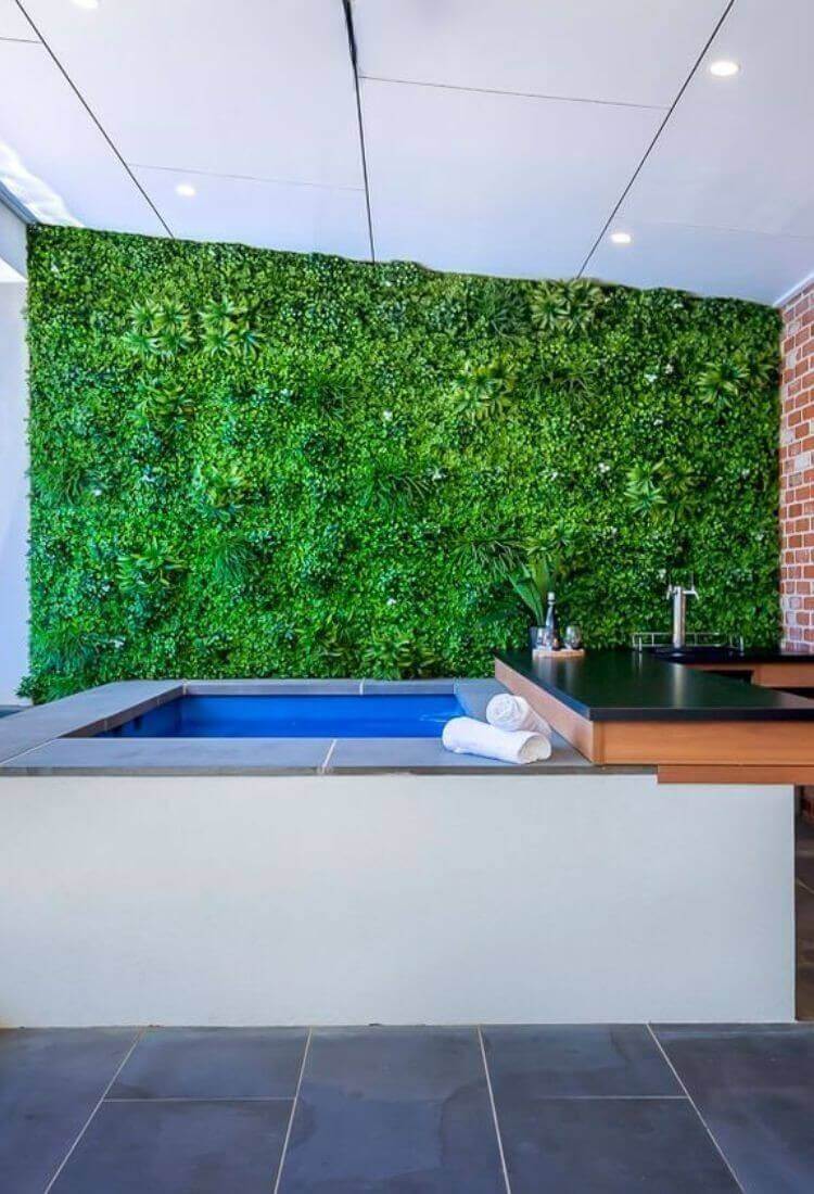 Luxury White Oasis Artificial Vertical Garden 40" x 40" 11SQ FT Commercial Grade UV Resistant