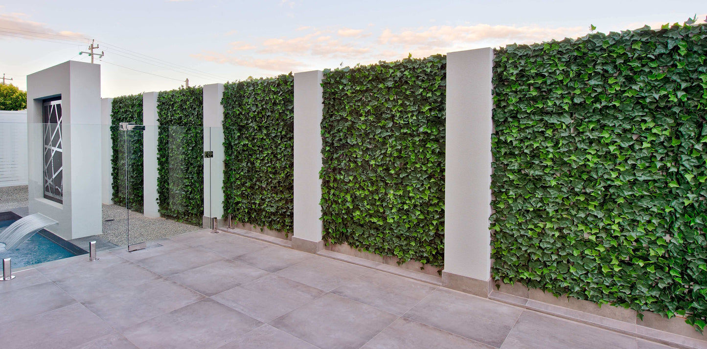 Artificial Boston Ivy Green Wall 40" x 40" 11SQ FT Commercial Grade UV Resistant