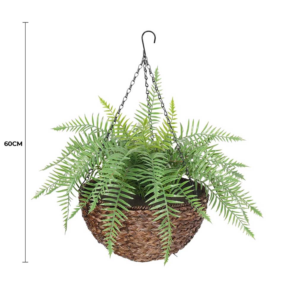 Medium Artificial Hanging Basket (Fern Hanging Basket) UV Resistant