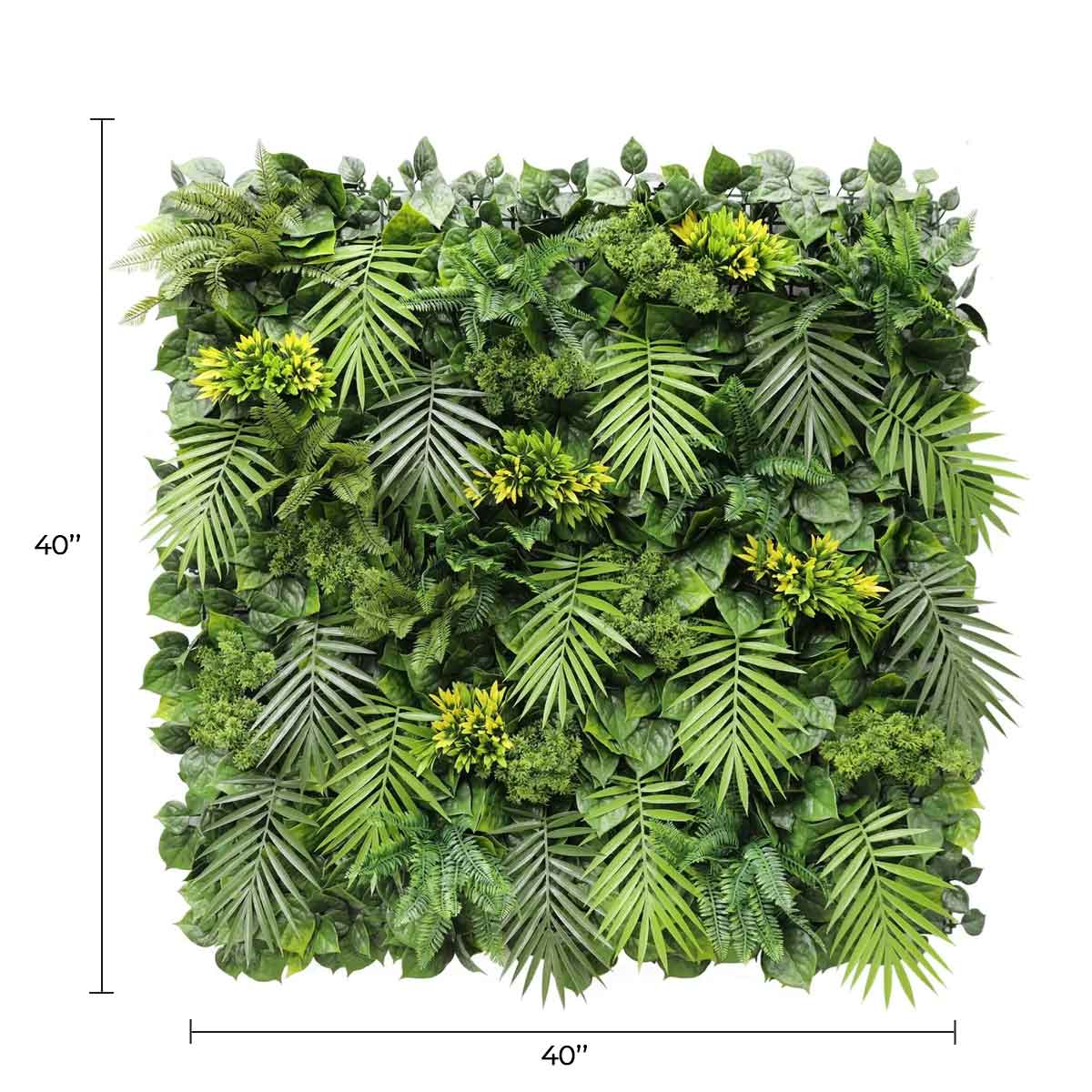 Luxury Flowering Hawaiian Sunrise Artificial Vertical Garden 40" x 40" 11SQ FT Commercial Grade UV Resistant