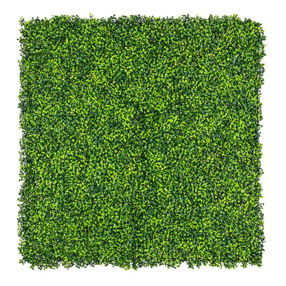 Artificial Mixed Boxwood Hedge Panel Wall 40" x 40" 11SQ FT Commercial Grade UV Resistant