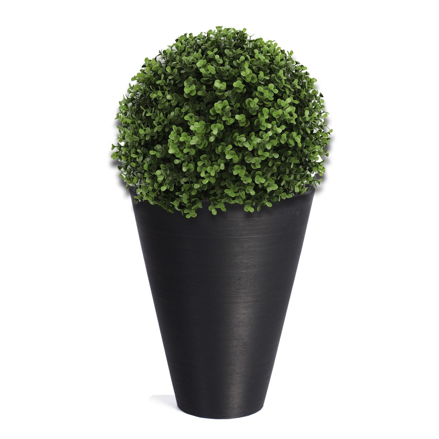 Natural Green Artificial Buxus Topiary Ball 11" UV Resistant Set of 2