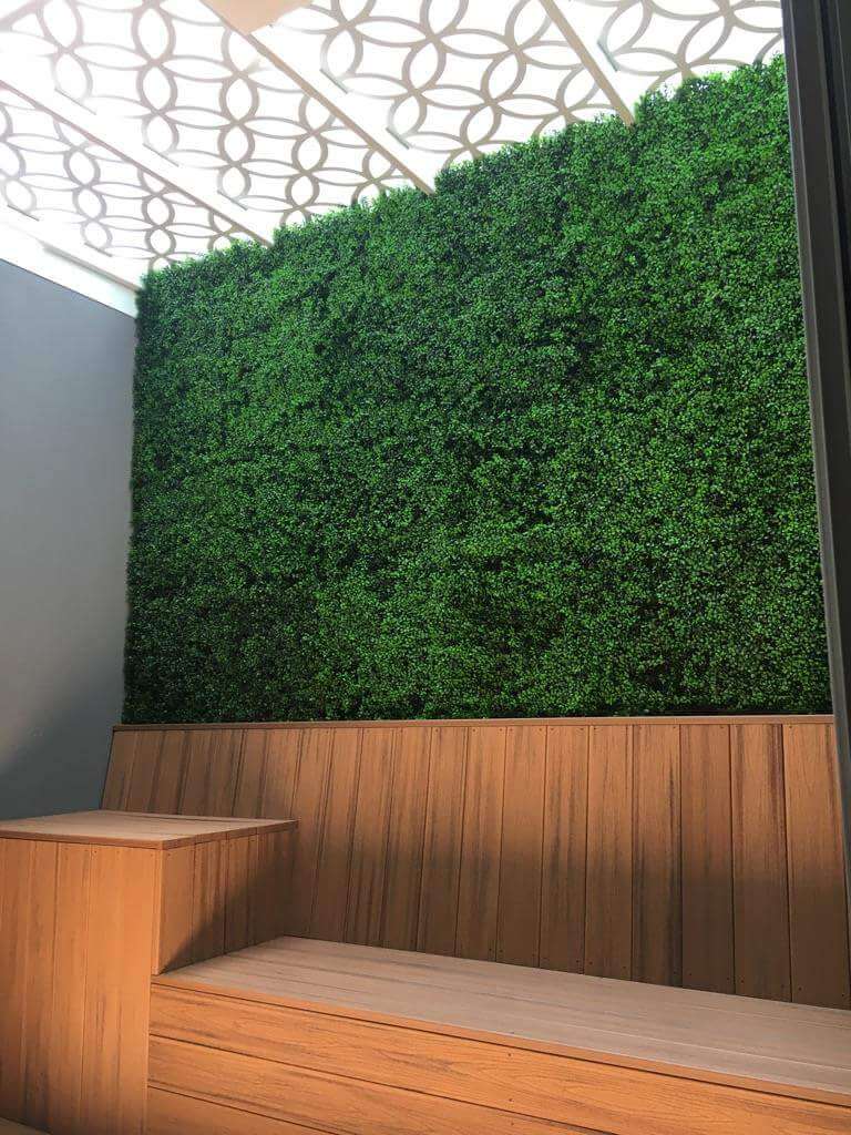 Premium Bright Artificial Boxwood Wall 40" x 40" 11SQ FT Commercial Grade UV Resistant