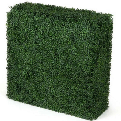 Premium Two Tone Green Artificial Boxwood Hedge 30"L x 30"H Commercial Grade UV Resistant