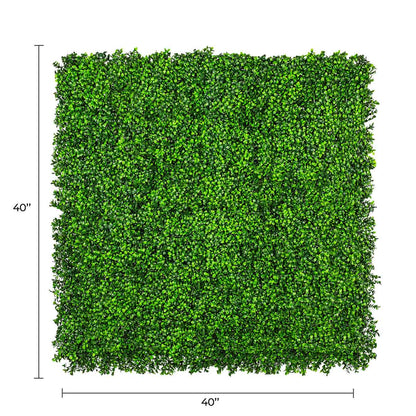 Premium Bright Artificial Boxwood Wall 40" x 40" 11SQ FT Commercial Grade UV Resistant