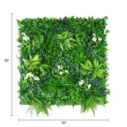 Sample Panel of Snowy White Artificial Vertical Garden (Small Sample) Commercial Grade UV Resistant