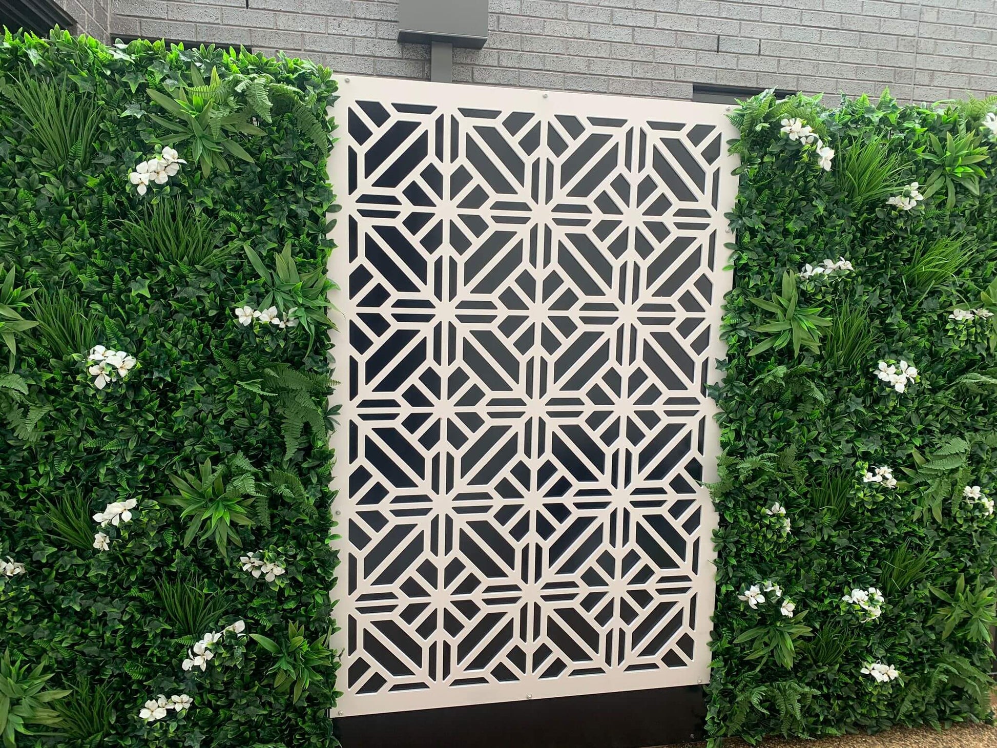 Luxury Snowy White Artificial Vertical Garden 40" x 40" 11SQ FT Commercial Grade UV Resistant