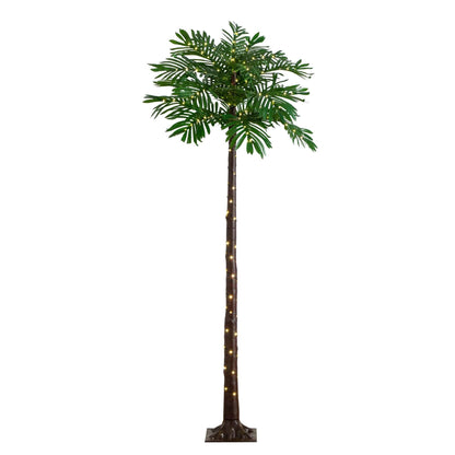 6ft UV Resistant Lighted Artificial Palm Tree with 206 Warm White LED Lights (Indoor/Outdoor)