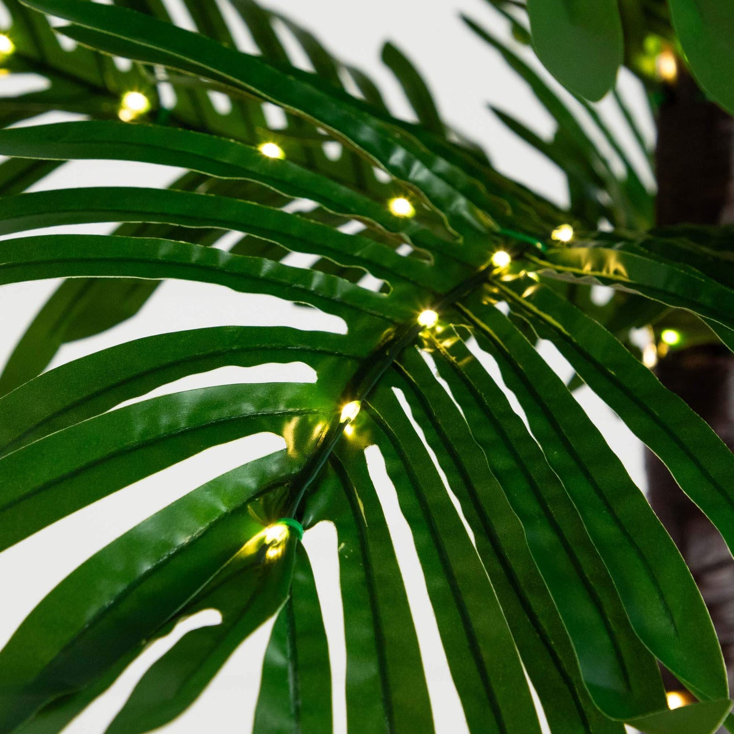 6ft UV Resistant Lighted Artificial Palm Tree with 206 Warm White LED Lights (Indoor/Outdoor)