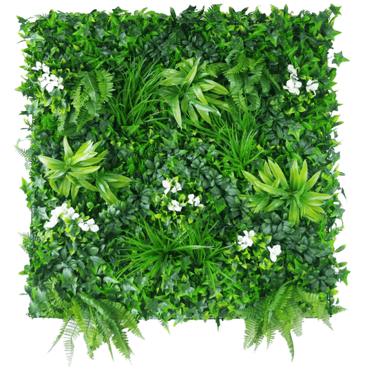 Luxury Snowy White Artificial Vertical Garden 40" x 40" 11SQ FT Commercial Grade UV Resistant