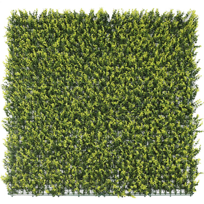 Yellow English Artificial Boxwood Wall 40" x 40" 11SQ FT Commercial Grade UV Resistant