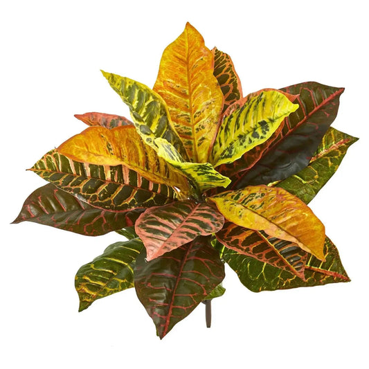 21" Garden Croton Artificial Plant (Real Touch) (Set of 4)