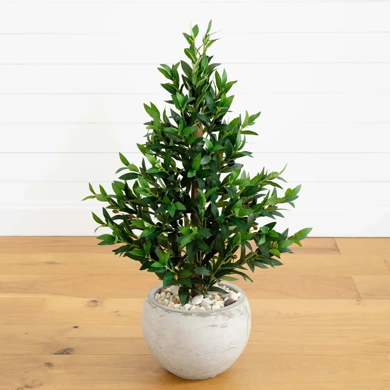 3' Olive Cone Artificial Tree in Planter UV (Indoor/Outdoor)